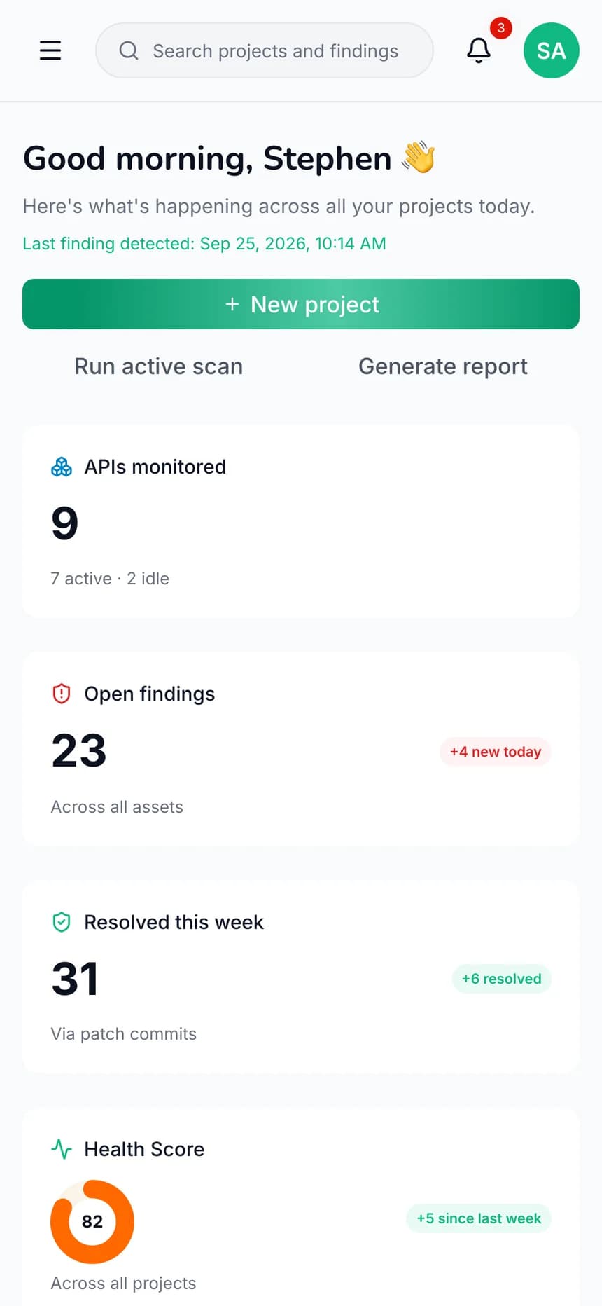 AuditGate dashboard on a phone